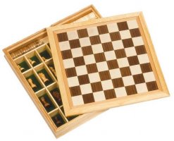 Spiele-Set Schach, Dame, Mühle