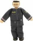 Uniformpolizist mit Brille - kleine Biegepuppe