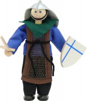 Ritter, blau - kleine Biegepuppe