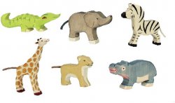 Kleine Tiere aus Afrika 6 Stk.