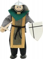 Ritter, grau - kleine Biegepuppe