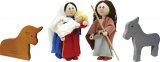 Heilige Familie groß mit Esel und Ochse