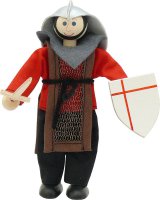 Ritter, rot - kleine Biegepuppe