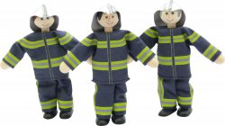 Feuerwehreinsatz 3 Stk., Biegepuppen klein