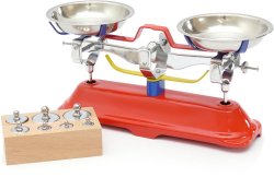 Metallwaage, 7 Gewichte