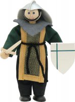 Ritter, grün - kleine Biegepuppe